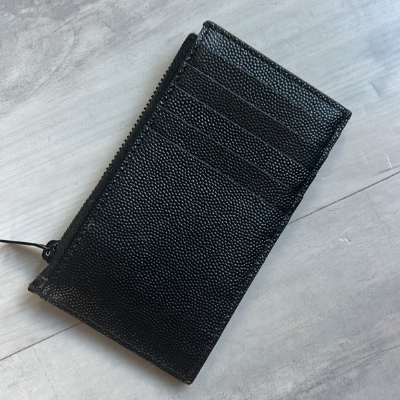 YSL Saint Laurent Black Cassandre Nero Card Holder - Picture 2 of 6